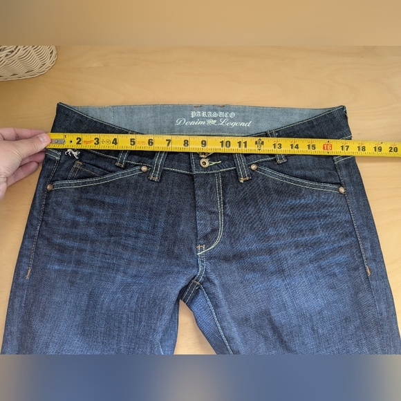 PARASUCO Y2K Women Jeans Pant Size 31 Blue Washed Color Flare And Low Waist - Picture 11 of 13